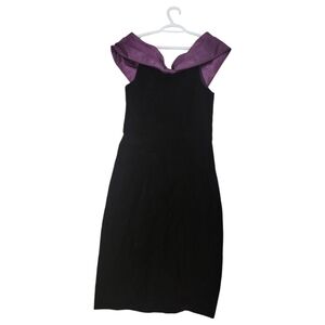 Vintage Off-The Shoulder Velour Dress S